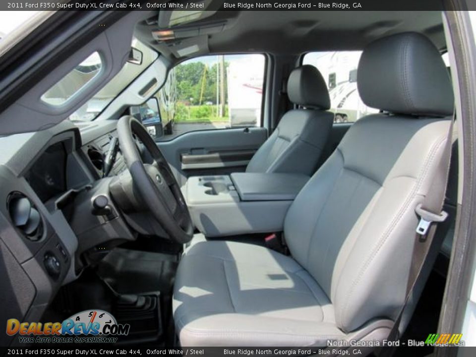 2011 Ford F350 Super Duty XL Crew Cab 4x4 Oxford White / Steel Photo #9