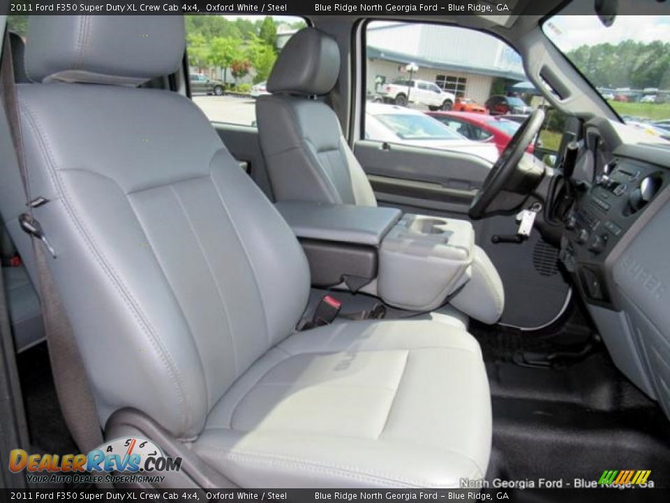 2011 Ford F350 Super Duty XL Crew Cab 4x4 Oxford White / Steel Photo #10