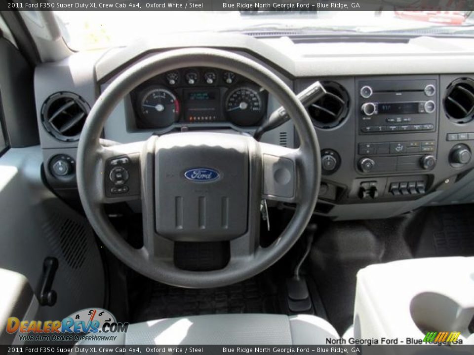 2011 Ford F350 Super Duty XL Crew Cab 4x4 Oxford White / Steel Photo #13