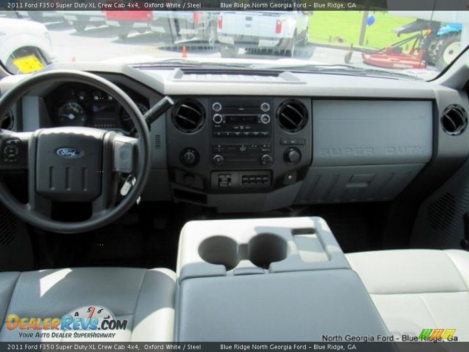 2011 Ford F350 Super Duty XL Crew Cab 4x4 Oxford White / Steel Photo #14