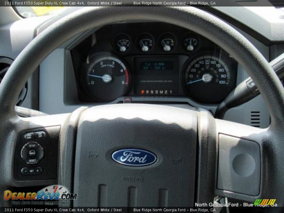 2011 Ford F350 Super Duty XL Crew Cab 4x4 Oxford White / Steel Photo #16