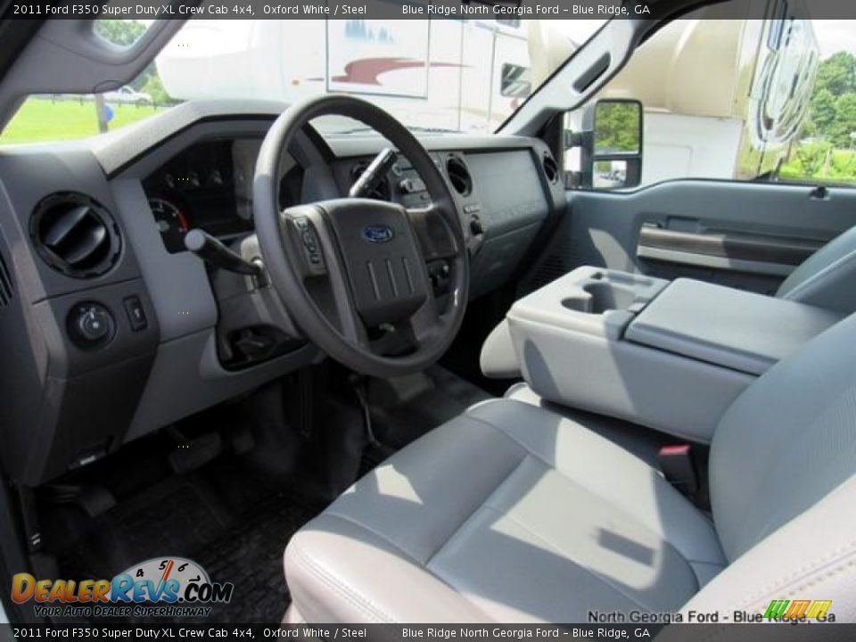 2011 Ford F350 Super Duty XL Crew Cab 4x4 Oxford White / Steel Photo #24