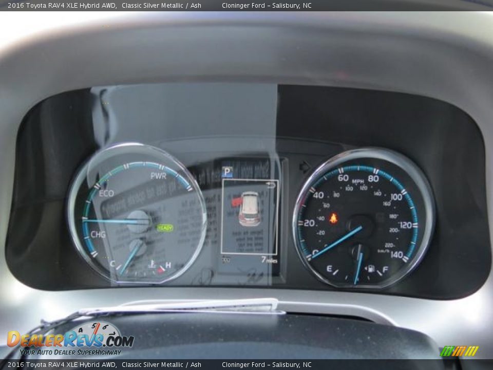 2016 Toyota RAV4 XLE Hybrid AWD Classic Silver Metallic / Ash Photo #12