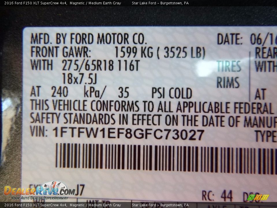 2016 Ford F150 XLT SuperCrew 4x4 Magnetic / Medium Earth Gray Photo #14