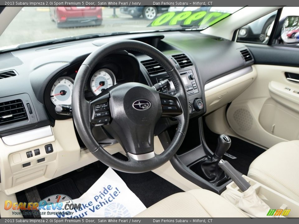 2013 Subaru Impreza 2.0i Sport Premium 5 Door Satin White Pearl / Ivory Photo #5