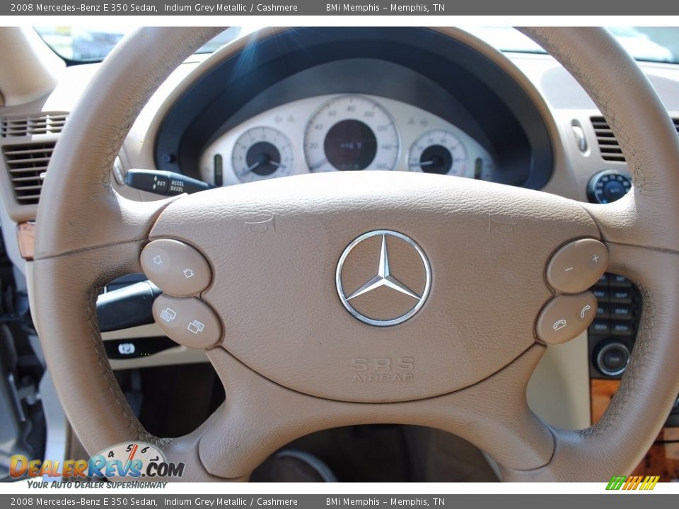 2008 Mercedes-Benz E 350 Sedan Indium Grey Metallic / Cashmere Photo #14