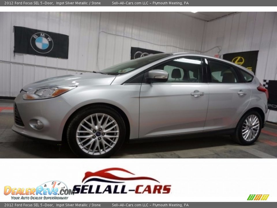 2012 Ford Focus SEL 5-Door Ingot Silver Metallic / Stone Photo #1