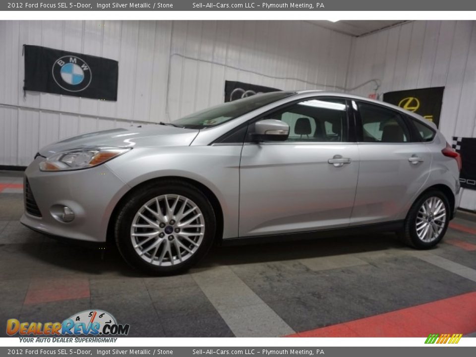 2012 Ford Focus SEL 5-Door Ingot Silver Metallic / Stone Photo #2