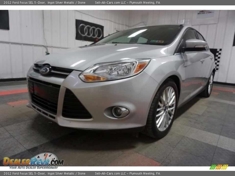 2012 Ford Focus SEL 5-Door Ingot Silver Metallic / Stone Photo #3