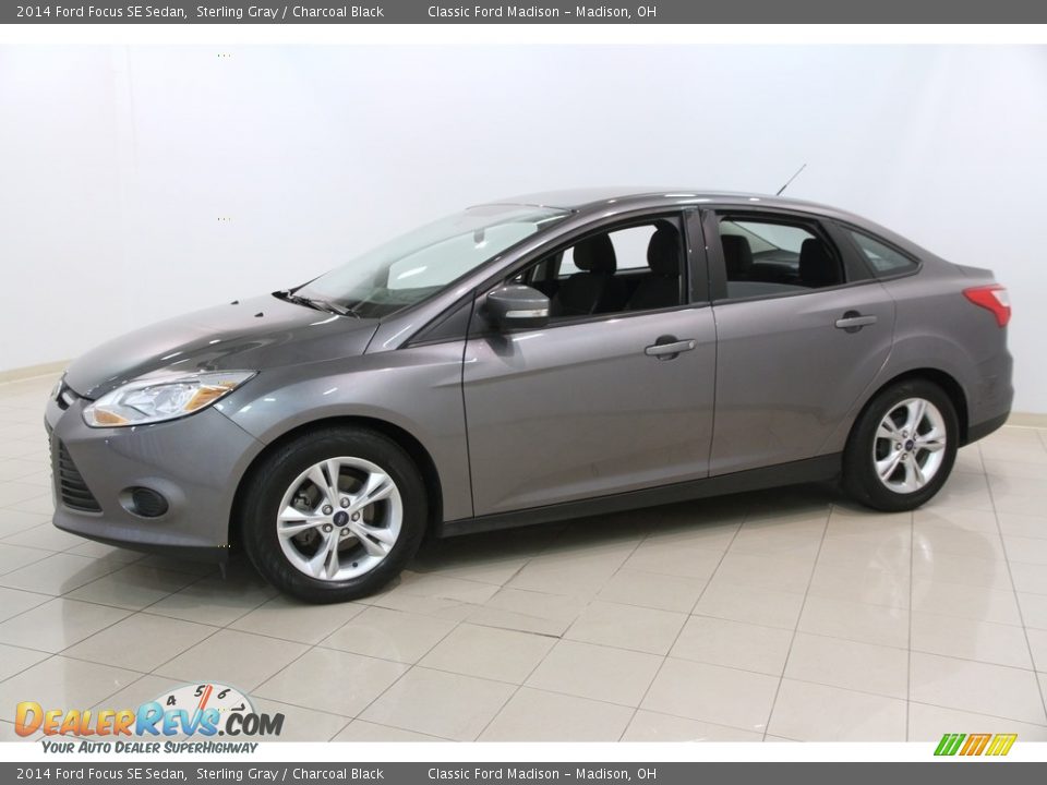 2014 Ford Focus SE Sedan Sterling Gray / Charcoal Black Photo #3