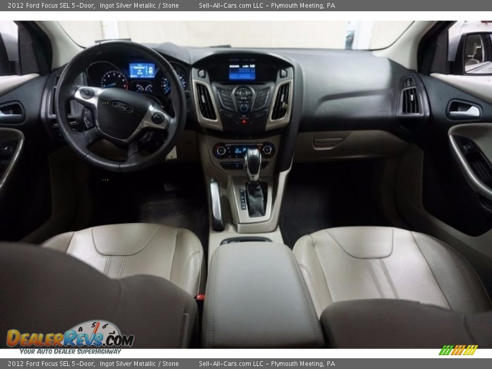 2012 Ford Focus SEL 5-Door Ingot Silver Metallic / Stone Photo #26