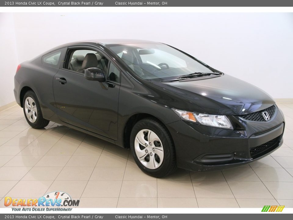 2013 Honda Civic LX Coupe Crystal Black Pearl / Gray Photo #1