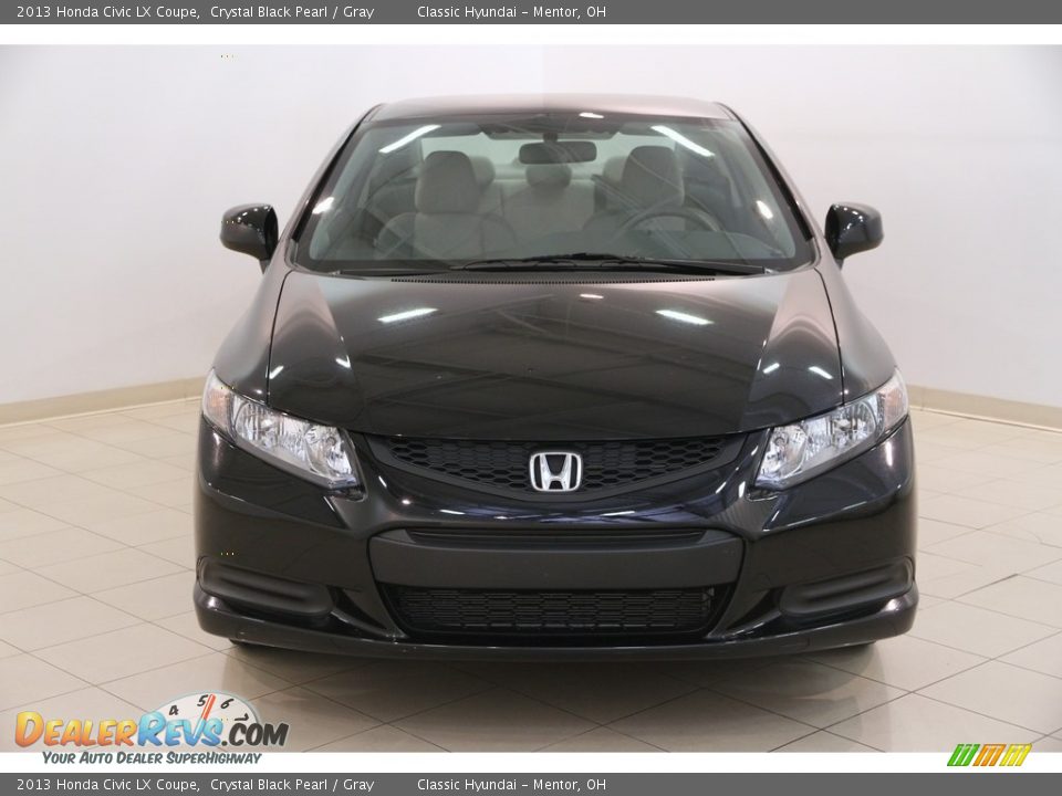 2013 Honda Civic LX Coupe Crystal Black Pearl / Gray Photo #2