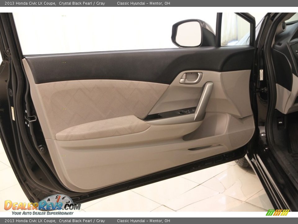 2013 Honda Civic LX Coupe Crystal Black Pearl / Gray Photo #4
