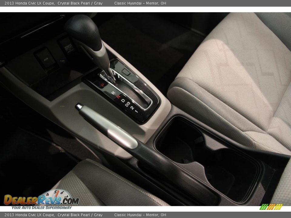 2013 Honda Civic LX Coupe Crystal Black Pearl / Gray Photo #12