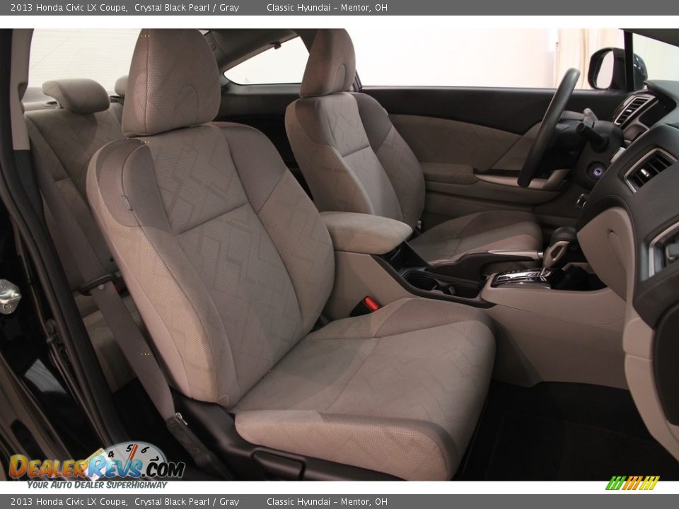 2013 Honda Civic LX Coupe Crystal Black Pearl / Gray Photo #13