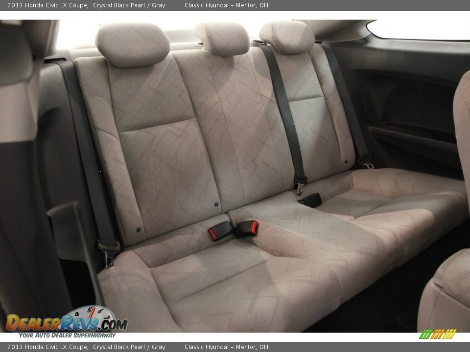 2013 Honda Civic LX Coupe Crystal Black Pearl / Gray Photo #14