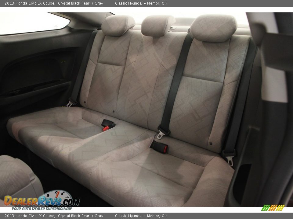 2013 Honda Civic LX Coupe Crystal Black Pearl / Gray Photo #15