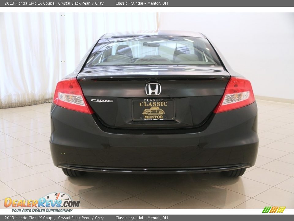 2013 Honda Civic LX Coupe Crystal Black Pearl / Gray Photo #16