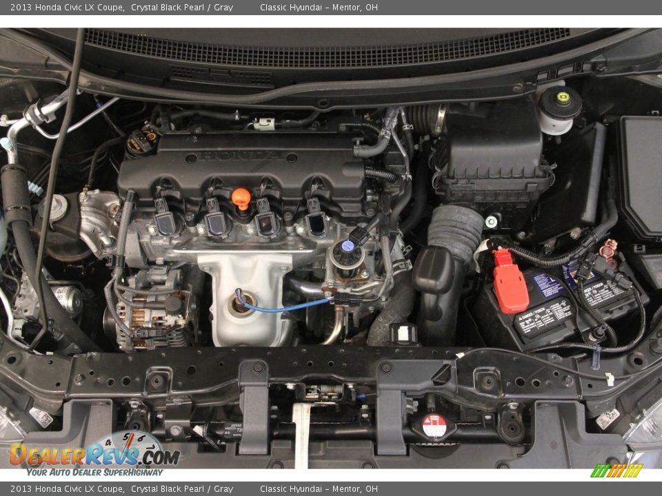 2013 Honda Civic LX Coupe Crystal Black Pearl / Gray Photo #17