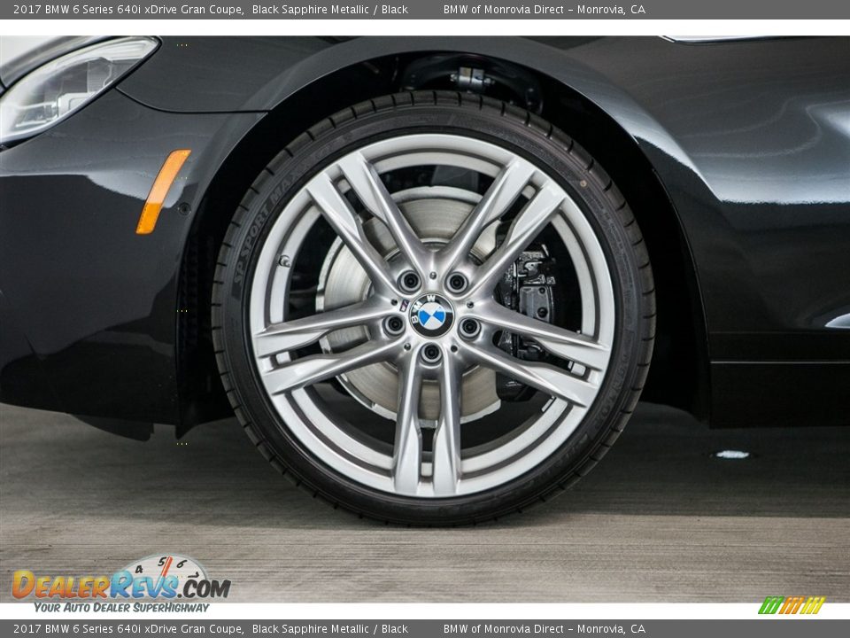 2017 BMW 6 Series 640i xDrive Gran Coupe Black Sapphire Metallic / Black Photo #10