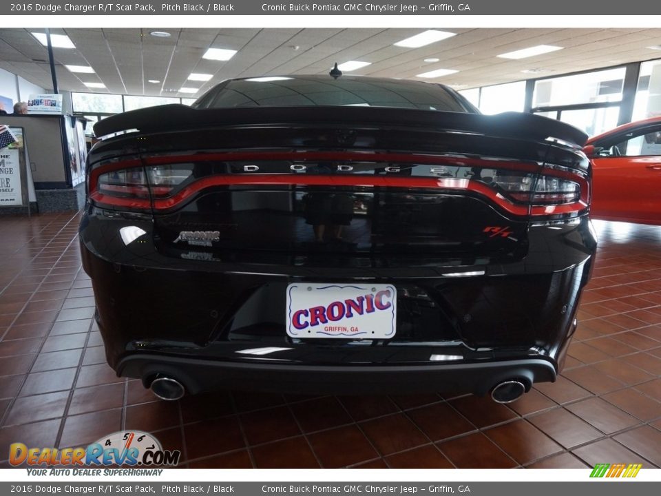 2016 Dodge Charger R/T Scat Pack Pitch Black / Black Photo #6