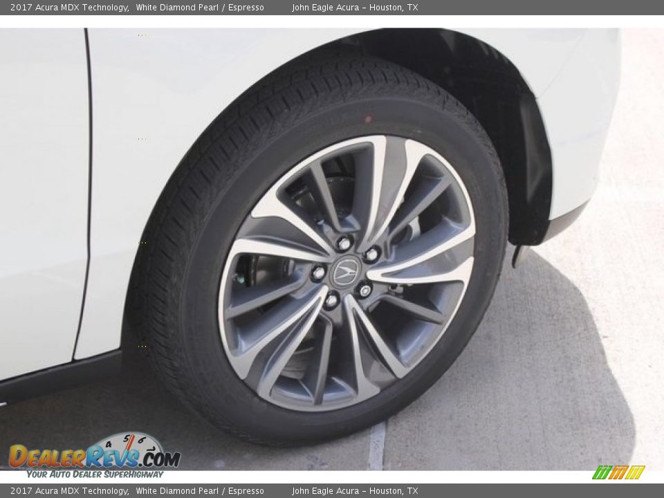2017 Acura MDX Technology White Diamond Pearl / Espresso Photo #11
