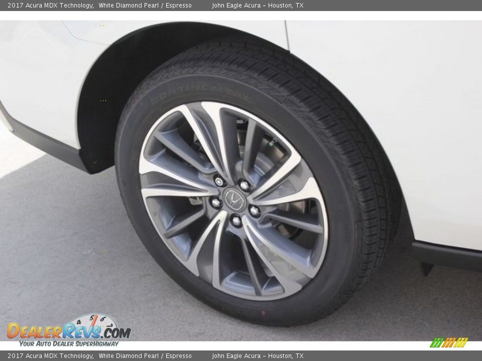 2017 Acura MDX Technology White Diamond Pearl / Espresso Photo #12