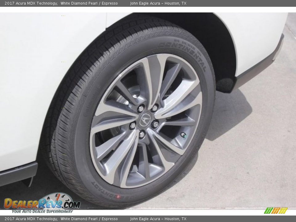 2017 Acura MDX Technology White Diamond Pearl / Espresso Photo #13