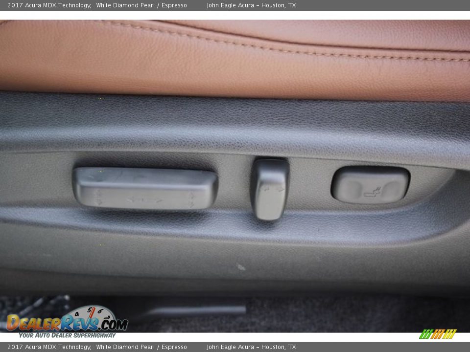 2017 Acura MDX Technology White Diamond Pearl / Espresso Photo #19
