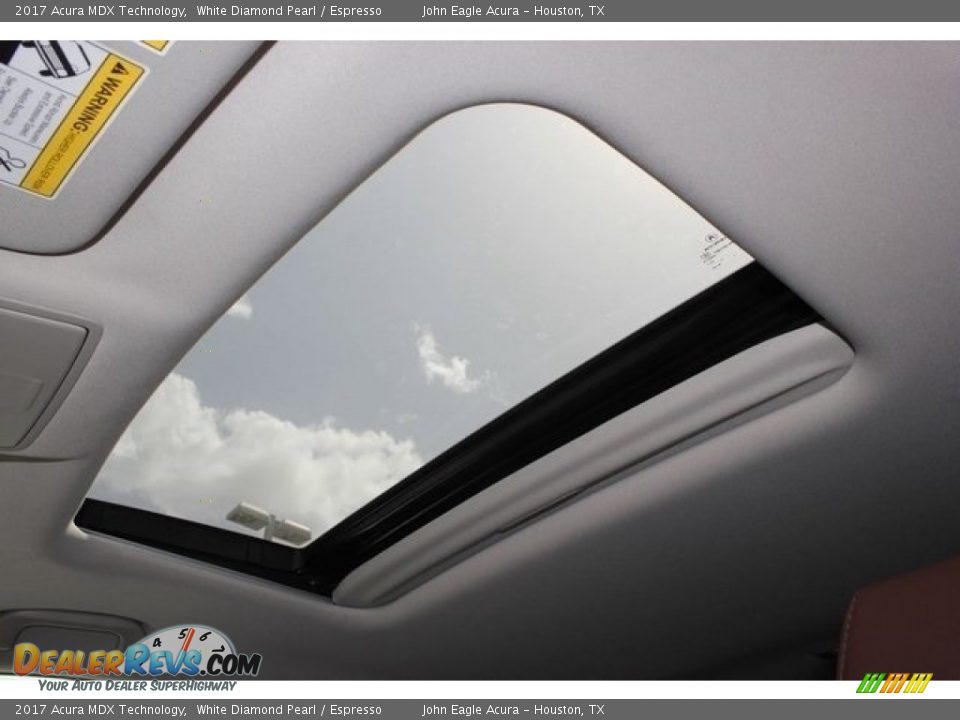 2017 Acura MDX Technology White Diamond Pearl / Espresso Photo #20