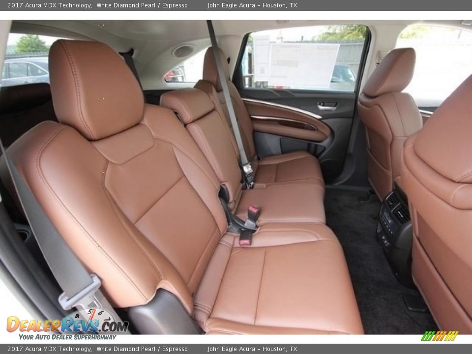 2017 Acura MDX Technology White Diamond Pearl / Espresso Photo #29