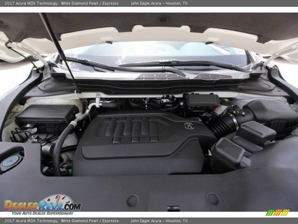2017 Acura MDX Technology White Diamond Pearl / Espresso Photo #32