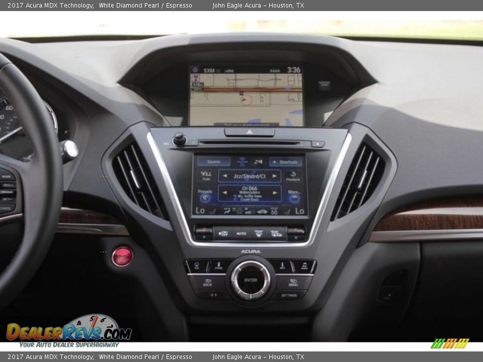 2017 Acura MDX Technology White Diamond Pearl / Espresso Photo #35