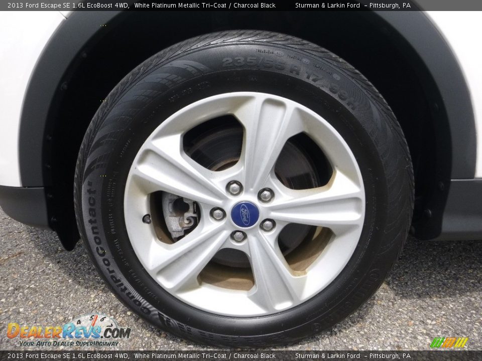 2013 Ford Escape SE 1.6L EcoBoost 4WD White Platinum Metallic Tri-Coat / Charcoal Black Photo #6