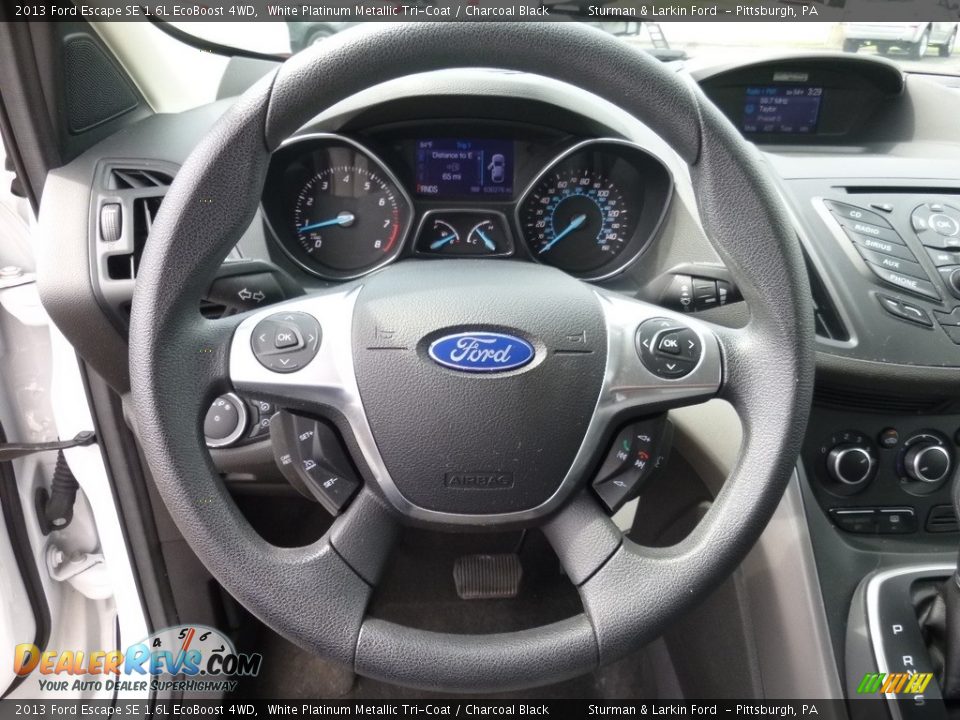 2013 Ford Escape SE 1.6L EcoBoost 4WD White Platinum Metallic Tri-Coat / Charcoal Black Photo #12