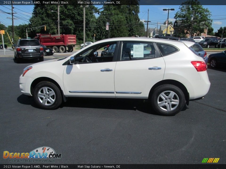 2013 Nissan Rogue S AWD Pearl White / Black Photo #9