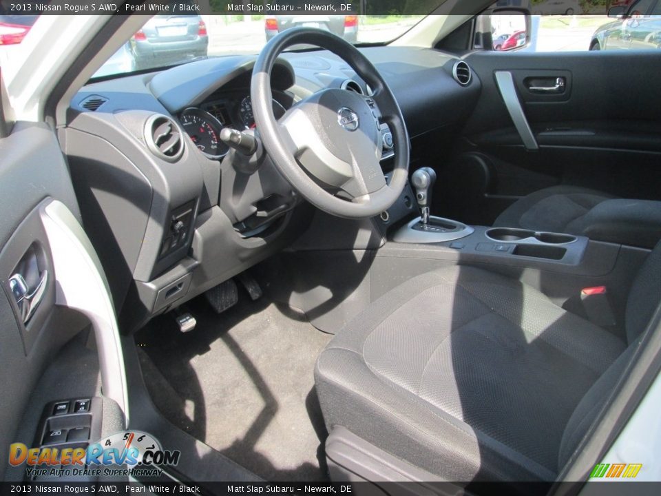 2013 Nissan Rogue S AWD Pearl White / Black Photo #11