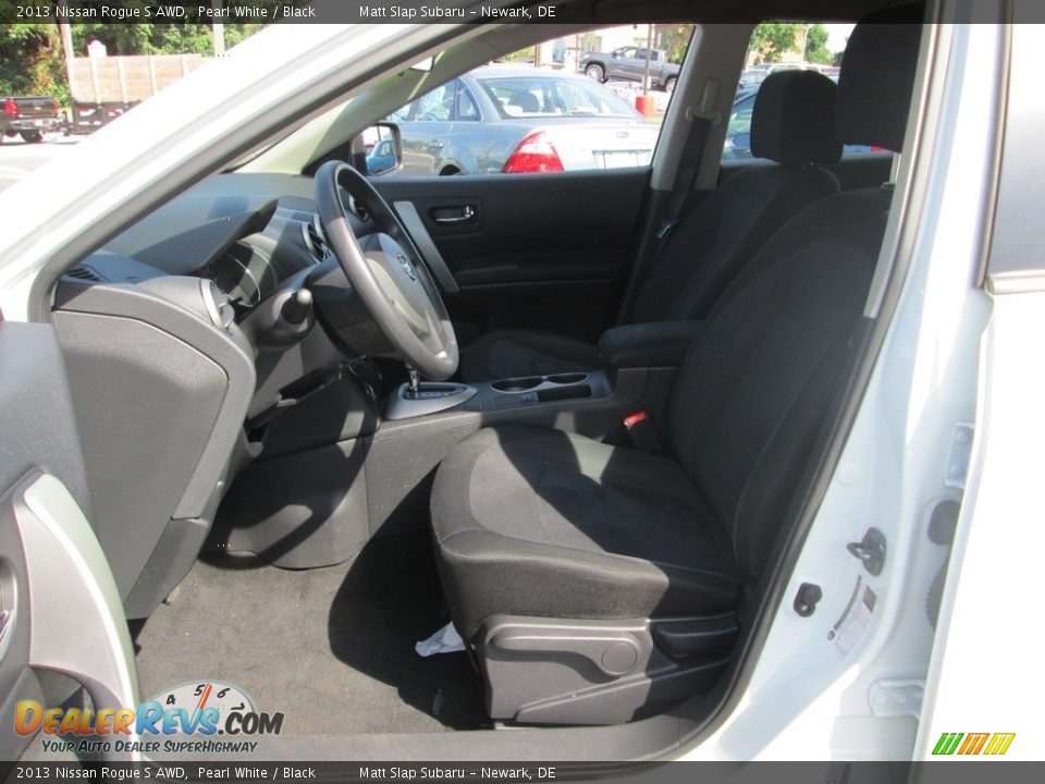 2013 Nissan Rogue S AWD Pearl White / Black Photo #12