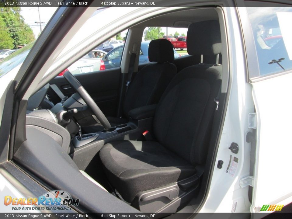 2013 Nissan Rogue S AWD Pearl White / Black Photo #15