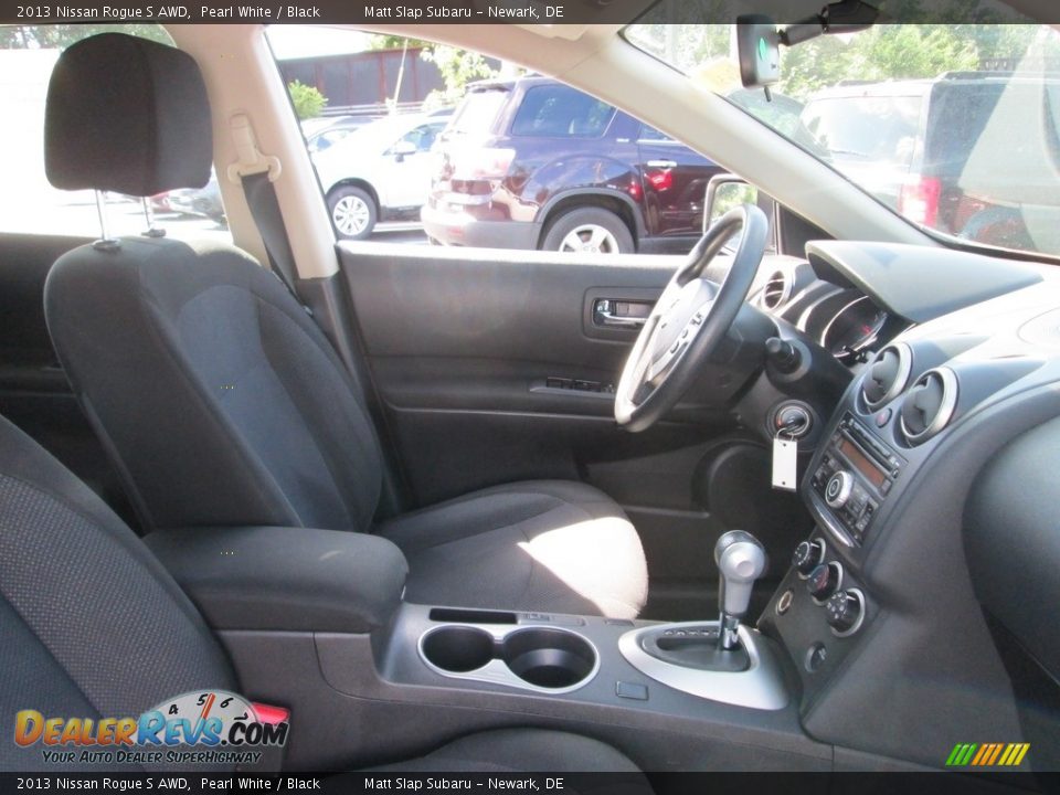 2013 Nissan Rogue S AWD Pearl White / Black Photo #16