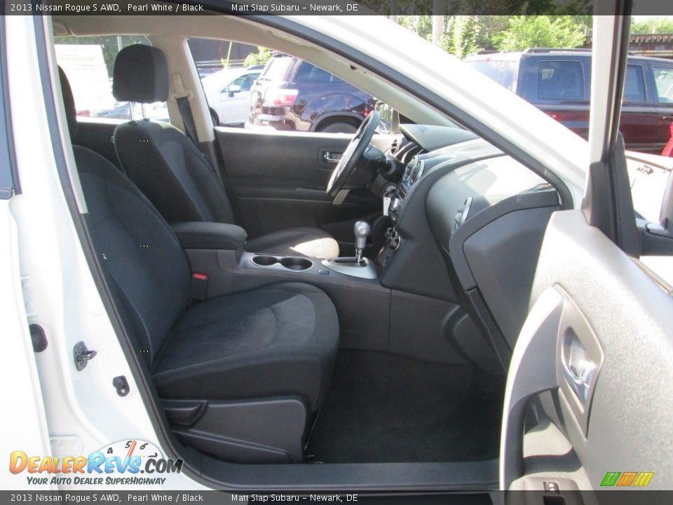 2013 Nissan Rogue S AWD Pearl White / Black Photo #17