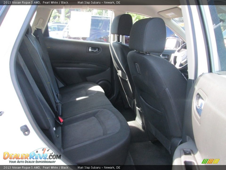 2013 Nissan Rogue S AWD Pearl White / Black Photo #18