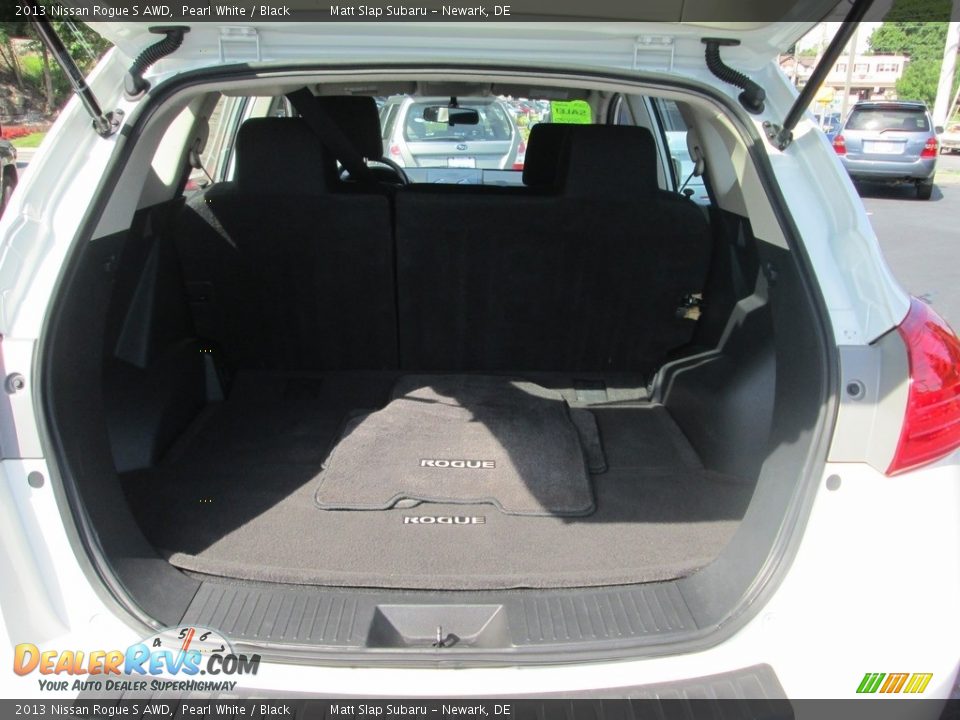 2013 Nissan Rogue S AWD Pearl White / Black Photo #19