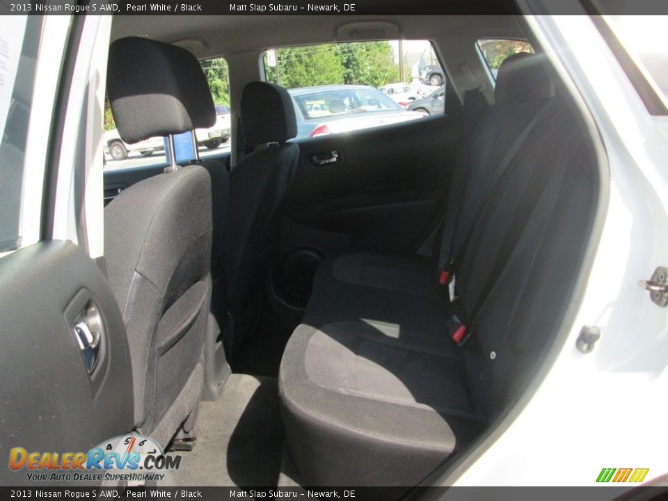 2013 Nissan Rogue S AWD Pearl White / Black Photo #20