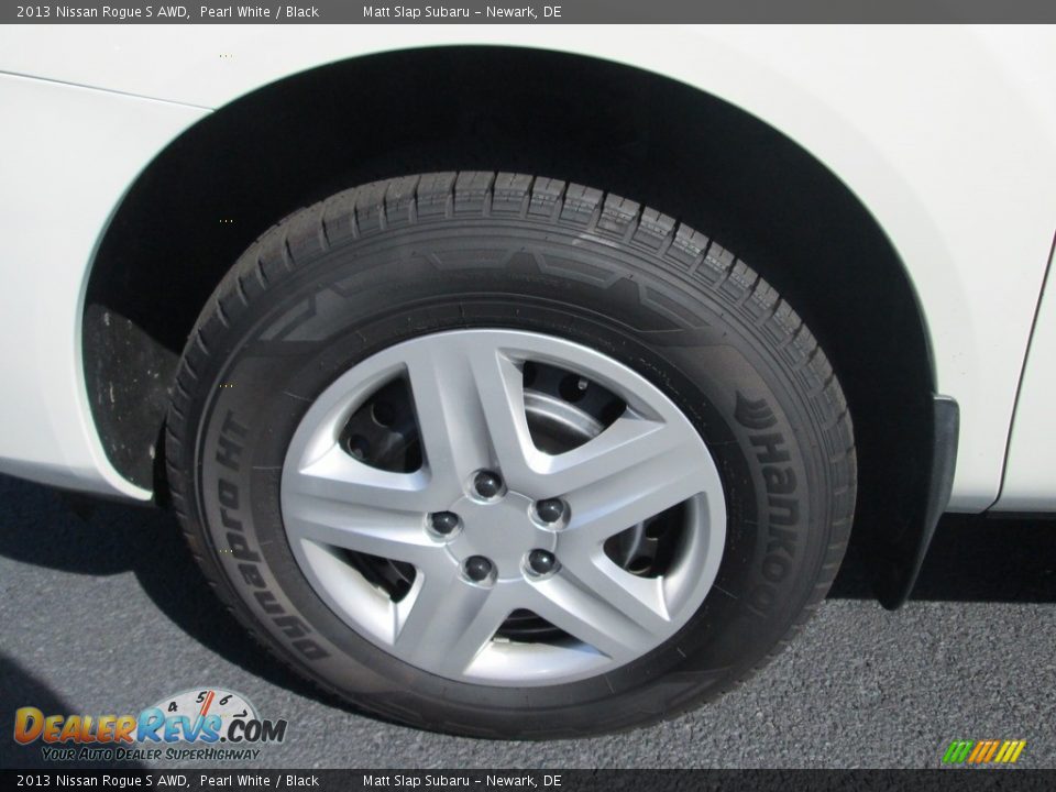 2013 Nissan Rogue S AWD Pearl White / Black Photo #21