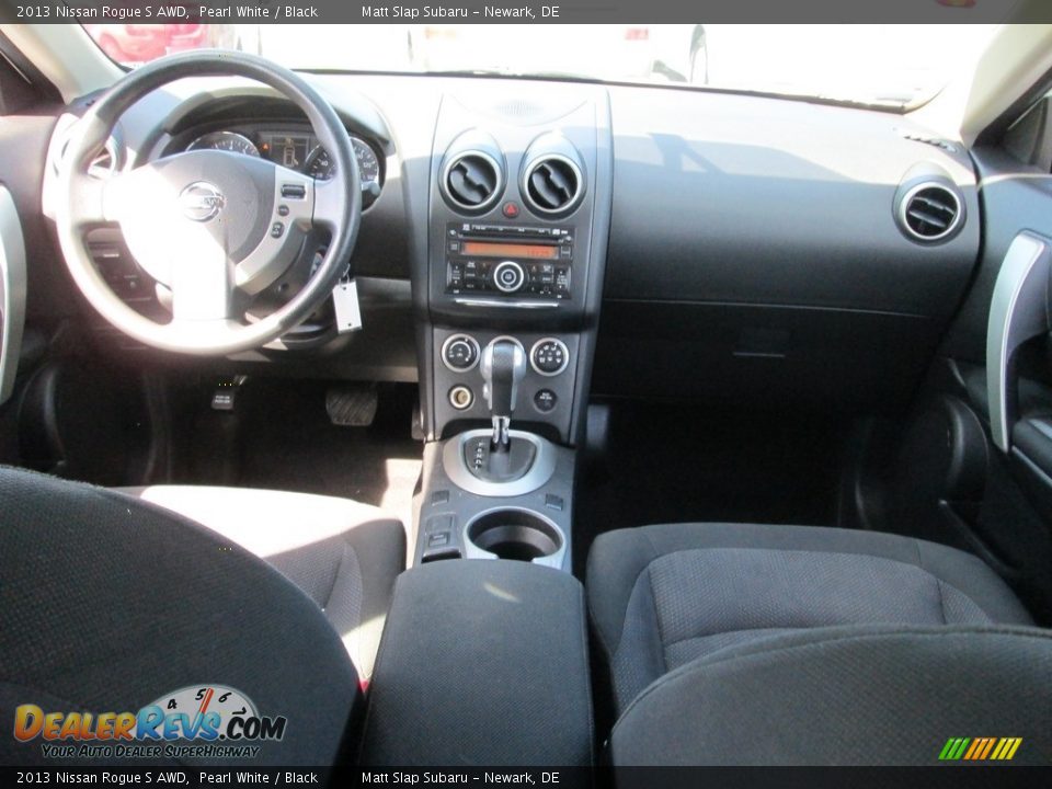 2013 Nissan Rogue S AWD Pearl White / Black Photo #23
