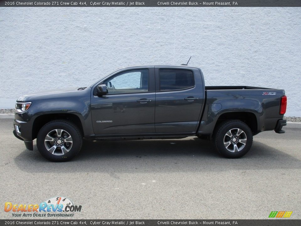 2016 Chevrolet Colorado Z71 Crew Cab 4x4 Cyber Gray Metallic / Jet Black Photo #2