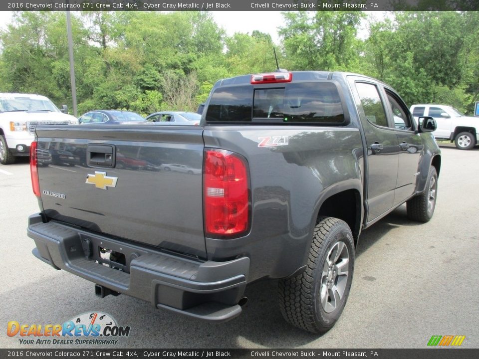 2016 Chevrolet Colorado Z71 Crew Cab 4x4 Cyber Gray Metallic / Jet Black Photo #6