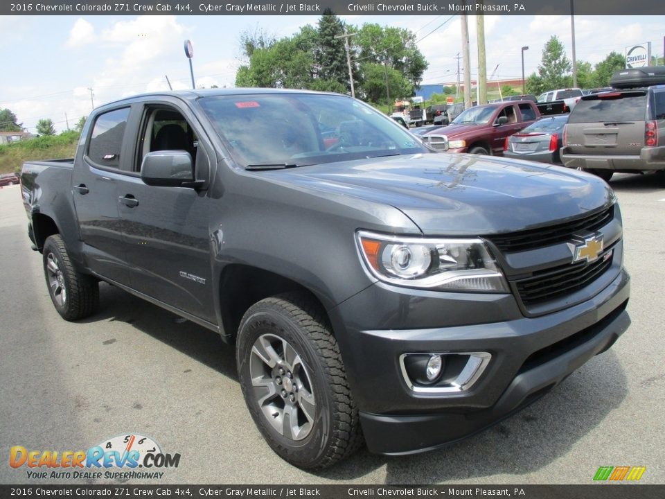 2016 Chevrolet Colorado Z71 Crew Cab 4x4 Cyber Gray Metallic / Jet Black Photo #7